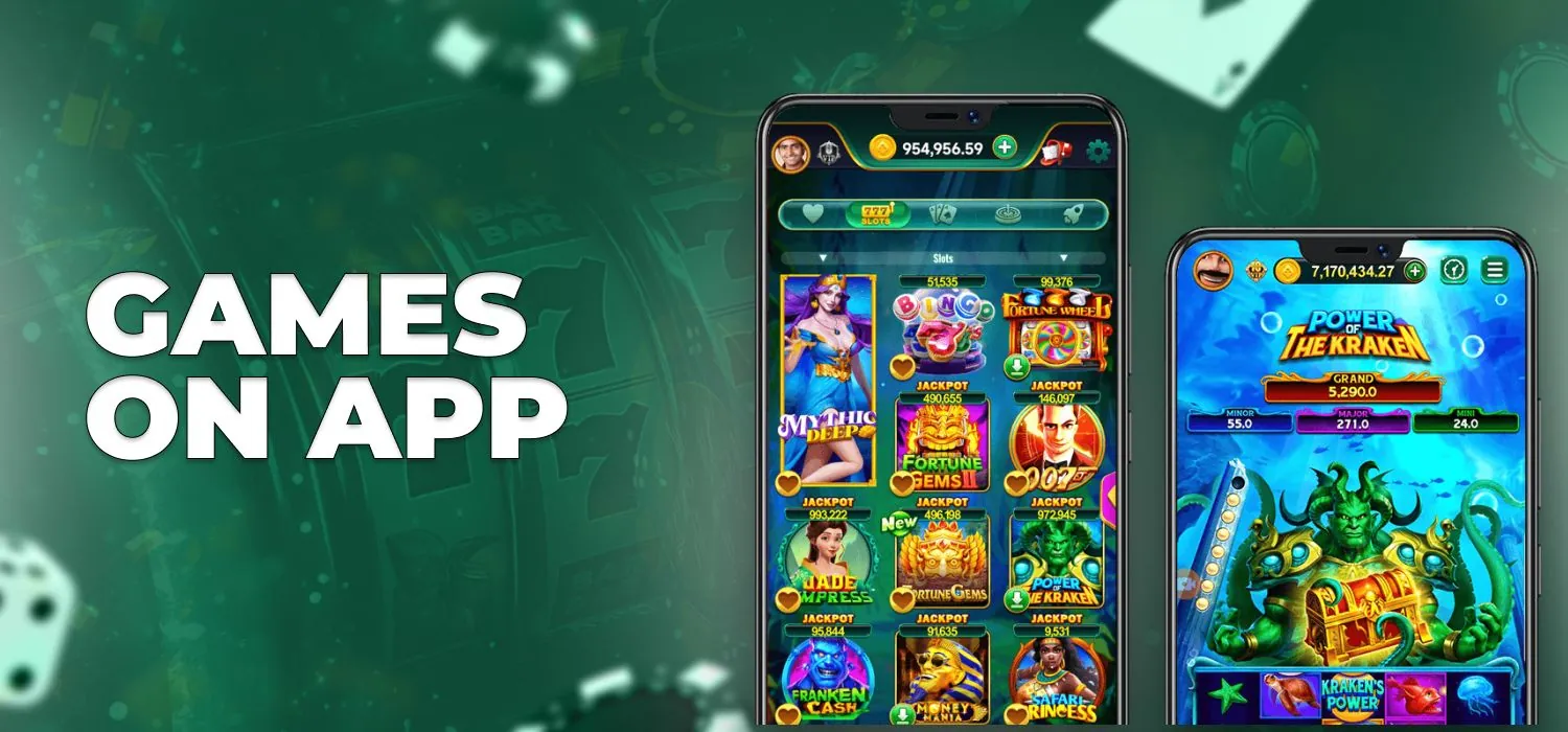 available casino games in mobile app